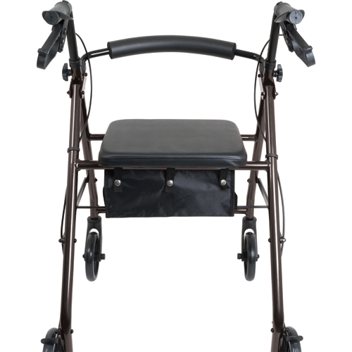 Aluminum Rollator w/Loop Brake Black 4-Wheel - Image 2