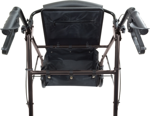 Aluminum Rollator w/Loop Brake Black 4-Wheel - Image 4