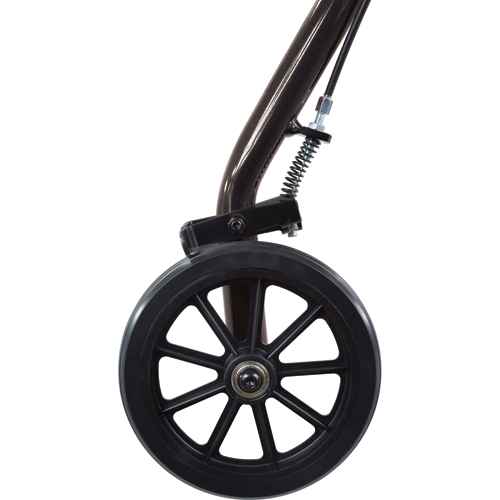 Aluminum Rollator w/Loop Brake Black 4-Wheel - Image 6