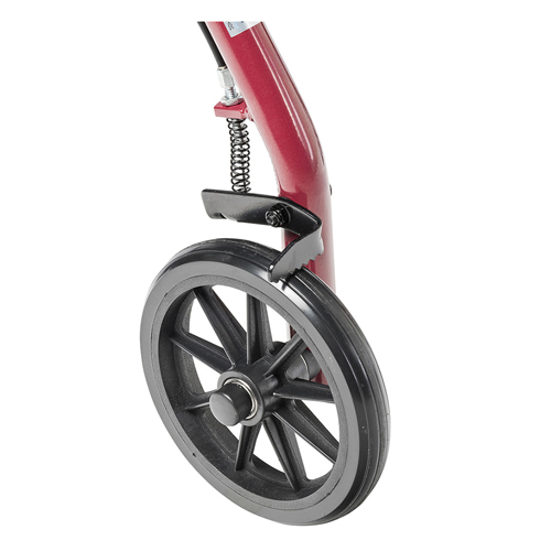 Rollator 4-Wheel with Pouch & Padded Seat Red - Drive - Image 6