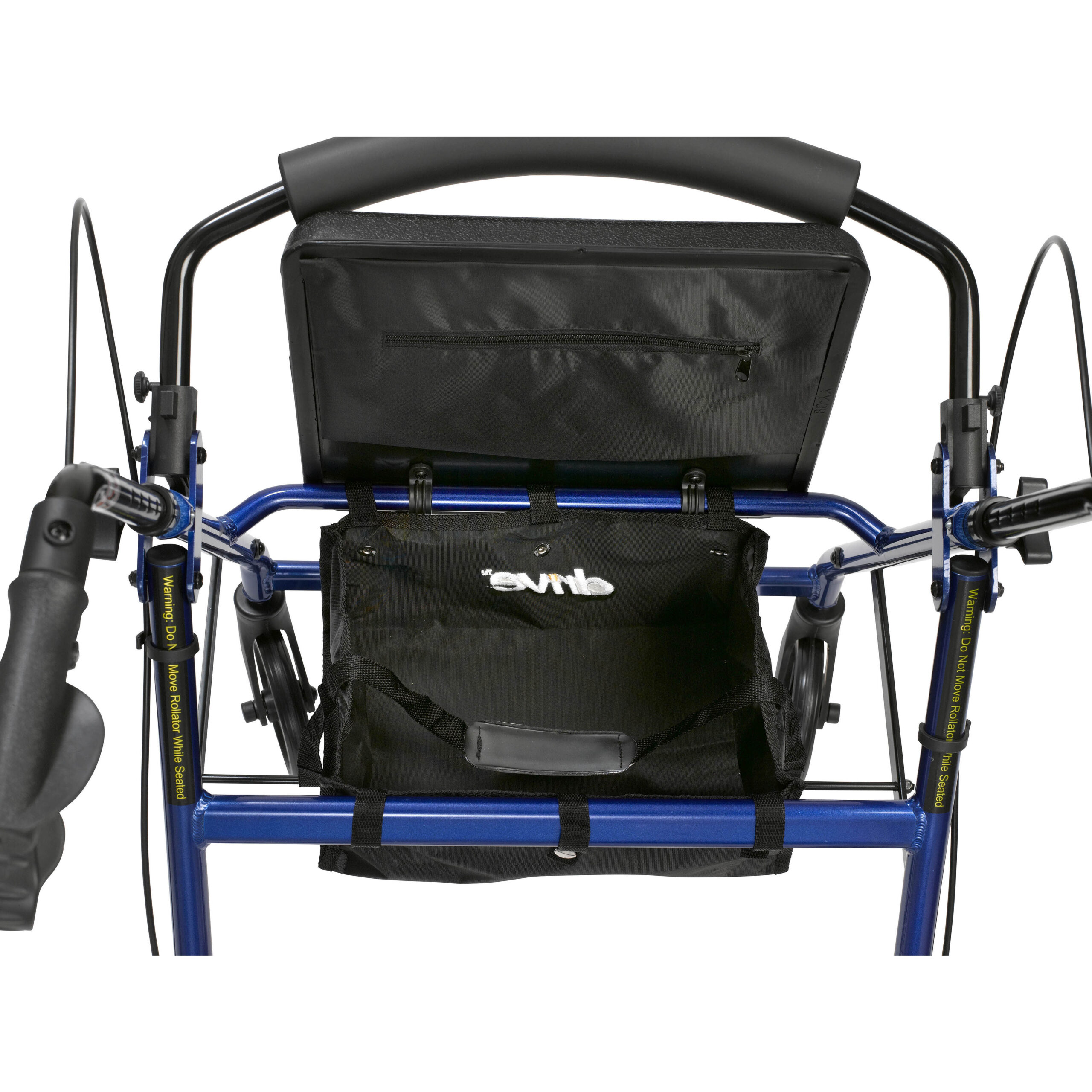 Rollator 4-Wheel with Pouch & Padded Seat Blue - Drive - Image 3