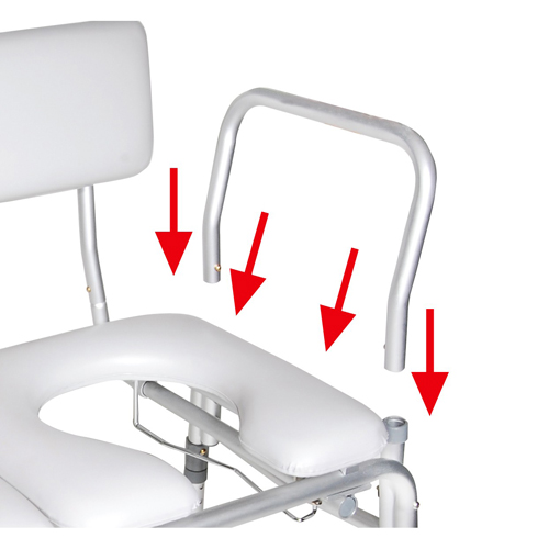 Transfer Bench & Commode Combination w/Padded Seat - Image 3
