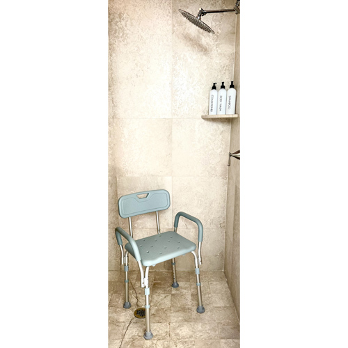 Bathroom Perfect Shower Chair with Back & Padded Arms Cs/2 - Image 6