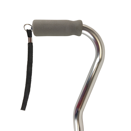 Cane Soft Foam Offset Handle Blue Jay Silver with Strap - Image 5
