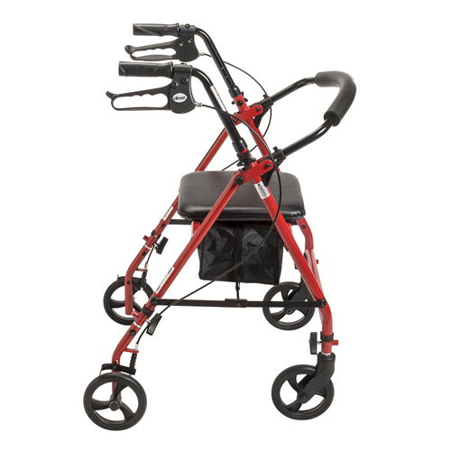 Rollator Steel Red w/6 Whls Knocked-Down - Image 2