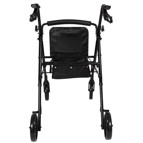 Rollator Aluminum Height Adjustable Black - Image 2