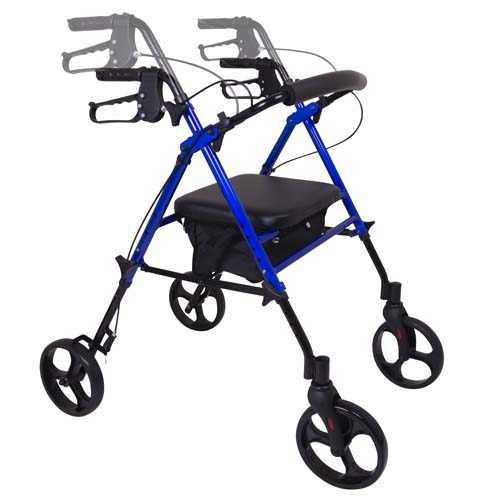 Rollator Aluminum Height Adjustable Blue - Image 2