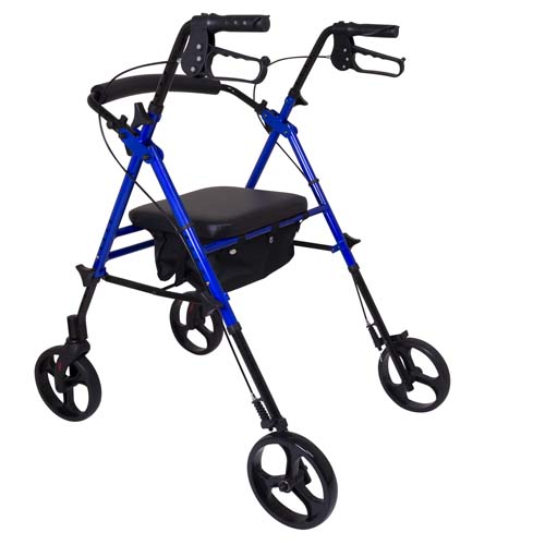 Rollator Aluminum Height Adjustable Blue - Image 4