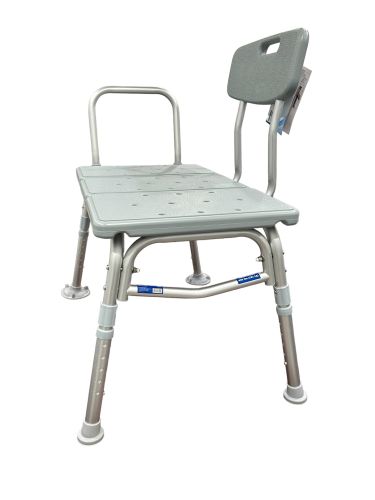 Bathroom Perfect Transfer Bench w/Back Blue Jay Case/2 - Image 2