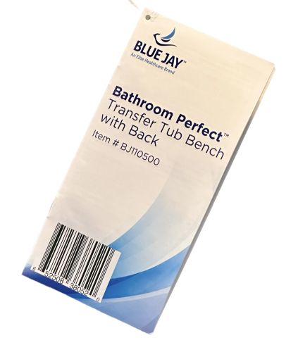 Bathroom Perfect Transfer Bench w/Back Blue Jay Case/2 - Image 5
